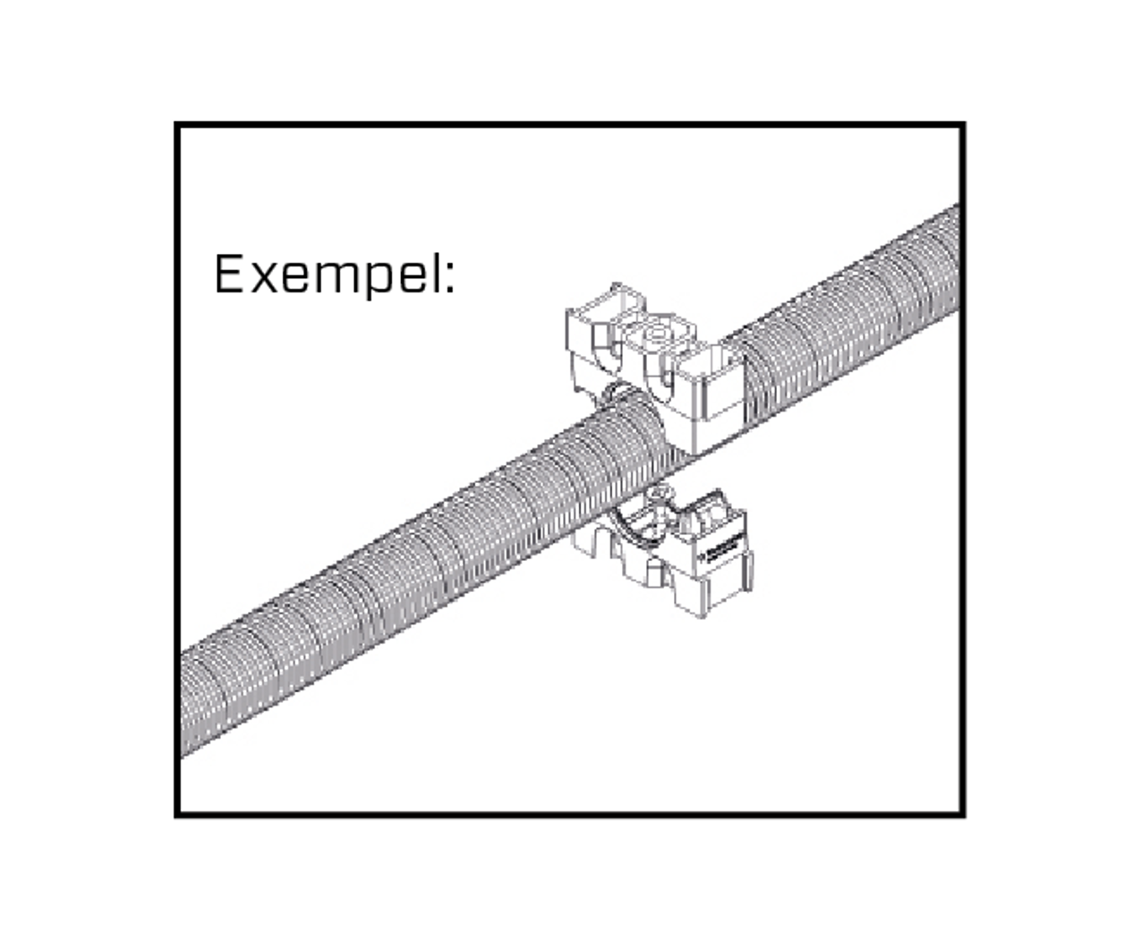 Klammer för skyddsrör 25 mm